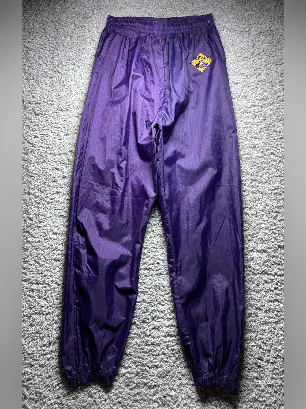 VINTAGE MICKEY MOUSE Pants Womens Medium Unlimited Disney Windbreaker Jogger 90s